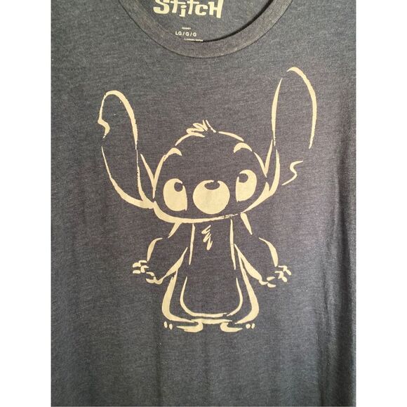 Disney stitch, women’s blue graphic print, long sleeve T-shirt, size large - Picture 3 of 4